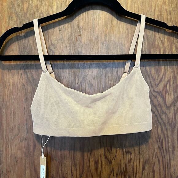 NWT Skims‎ Fits Everybody Sheer Scoop Bralette Ochre XXS - Picture 1 of 4